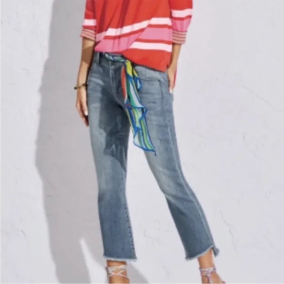 CAbi High-Low Crop Jeans Style #6070, size 14 - Picture 3 of 13